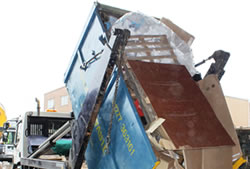 Skip Hire Loughton unloading a skip at the transfer station